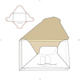 礼盒刀模展开图矢量