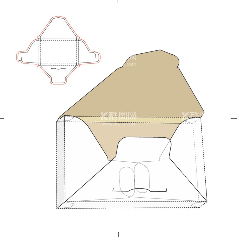 编号：28833912182357075048【酷图网】源文件下载-礼盒刀模展开图矢量