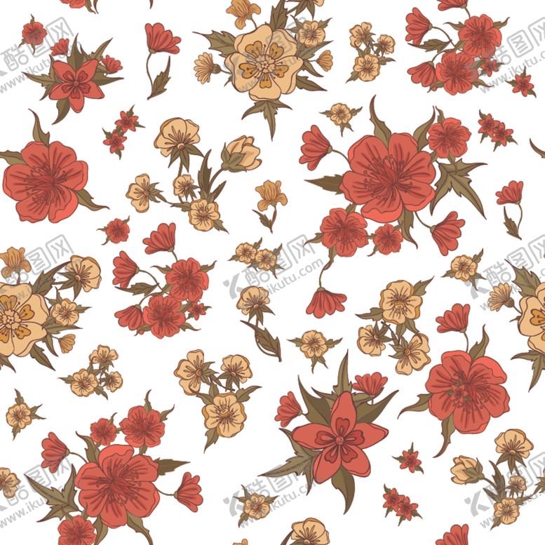 编号：95742010201408441720【酷图网】源文件下载-无缝花朵花纹