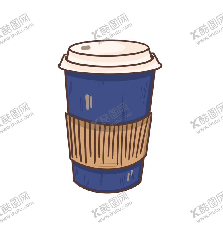 编号：37724210222232146349【酷图网】源文件下载-手绘咖啡纸杯