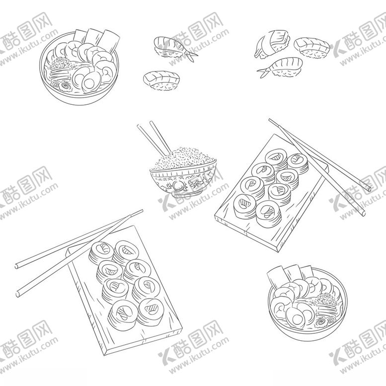编号：21099701302058497793【酷图网】源文件下载-日式小吃