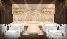 香槟色金色浪漫婚礼