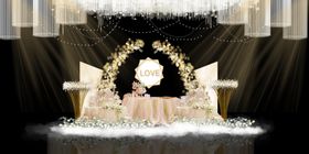 香槟色婚礼背景设计背景