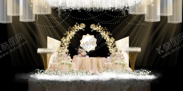 编号：86312410151358279184【酷图网】源文件下载-香槟色婚礼背景设计背景