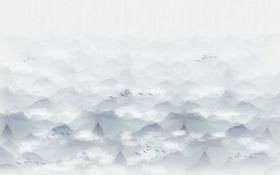 水墨画背景墙