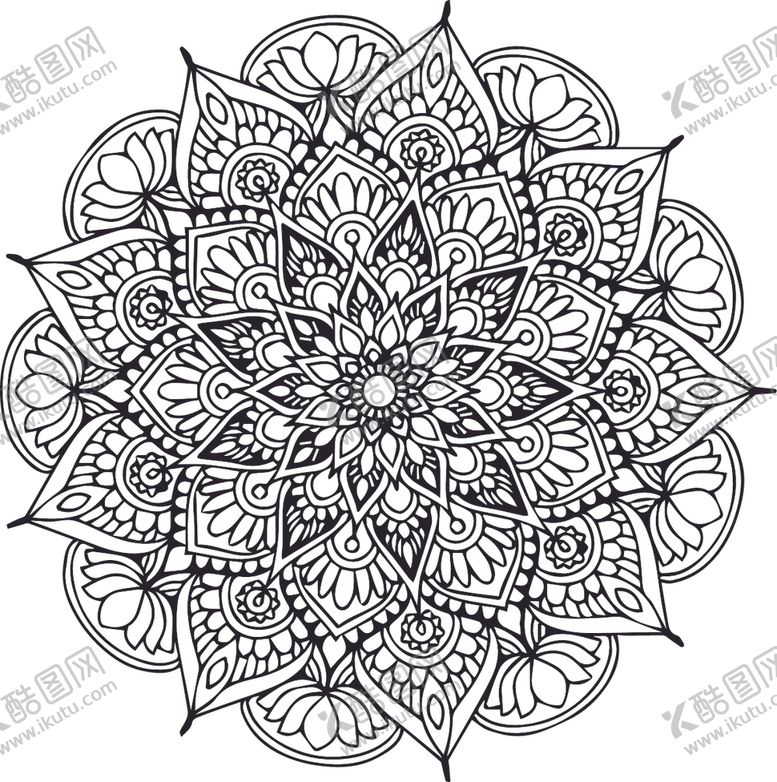 编号：41096909170203592274【酷图网】源文件下载-曼陀罗花纹