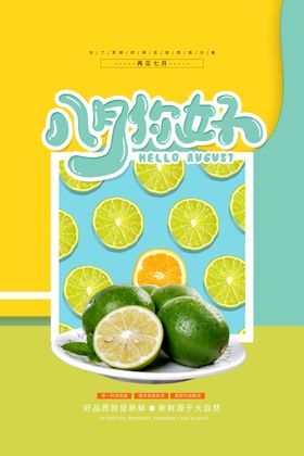 八月促销活动宣传海报素材