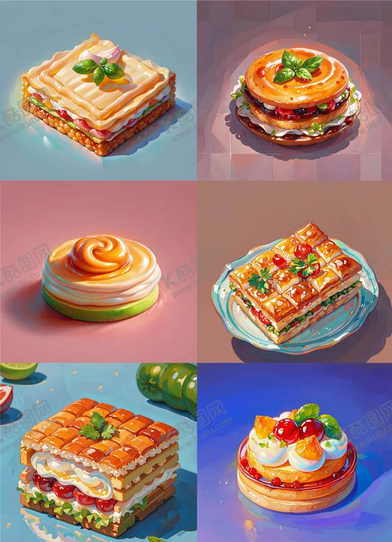 编号：65626702141306068537【酷图网】源文件下载-蛋糕美食插画