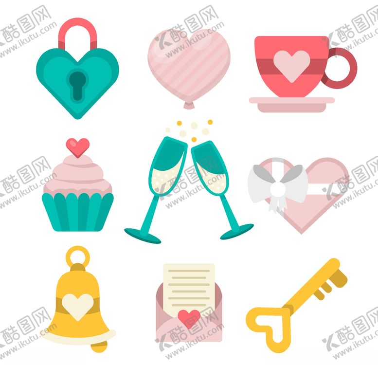 编号：92113907011813244976【酷图网】源文件下载-浪漫情人节元素