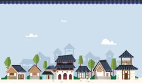 小镇装修课堂插画海报