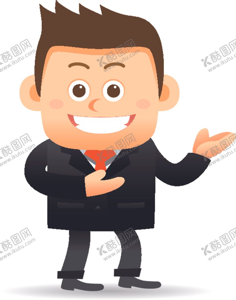 编号：84240010010147002084【酷图网】源文件下载-卡通商务男性