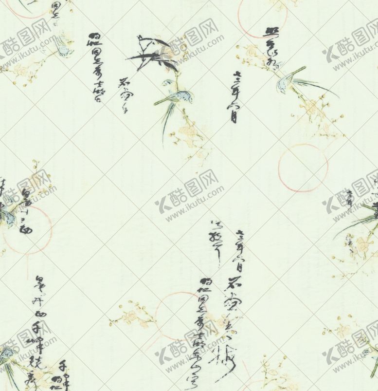 编号：58051805240435518880【酷图网】源文件下载-清新中式植物纹理
