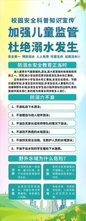 溺水知识展架