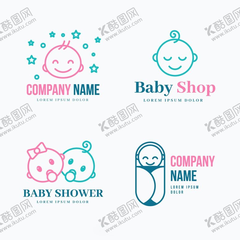 编号：10593607051149485717【酷图网】源文件下载-婴幼儿标志logo
