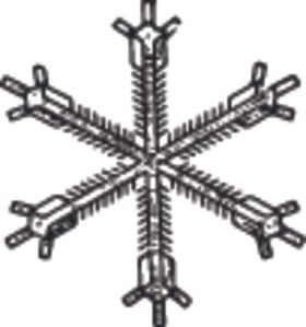 黑白手绘雪花