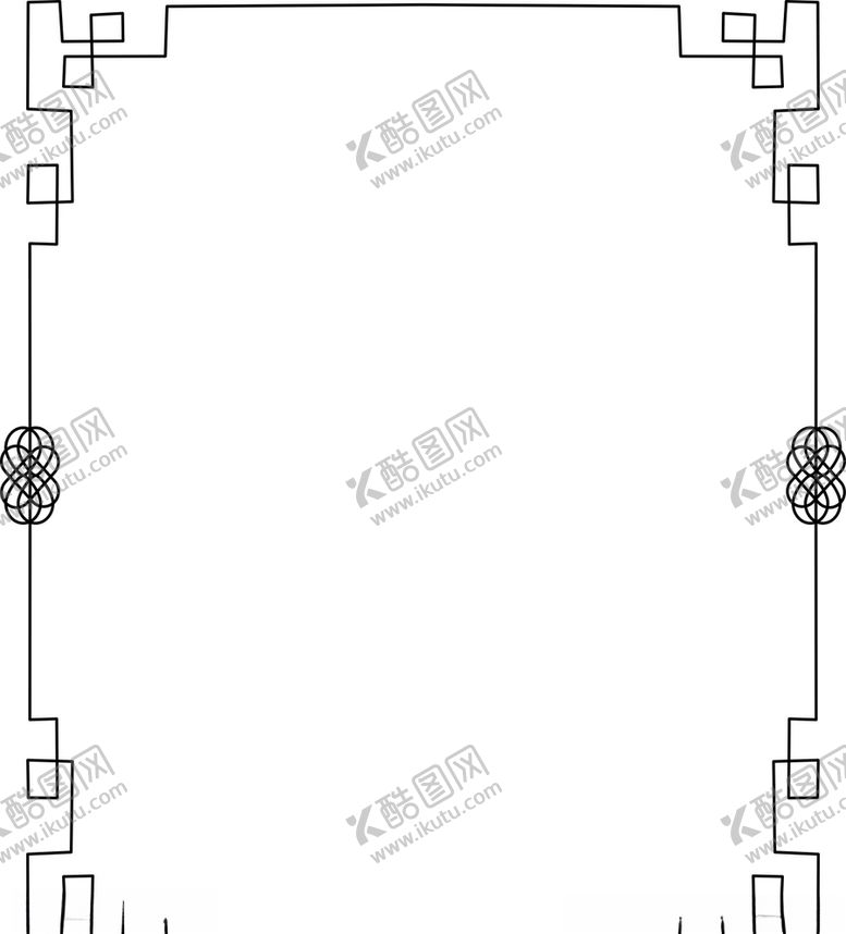 编号：36265905111302411874【酷图网】源文件下载-手绘黑色简约中国风边框