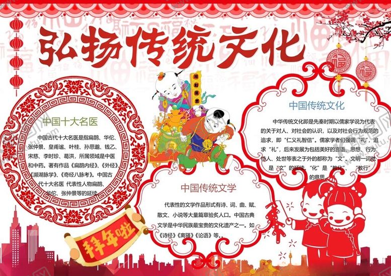 编号：32925902272132524776【酷图网】源文件下载-中国传统文化手抄报