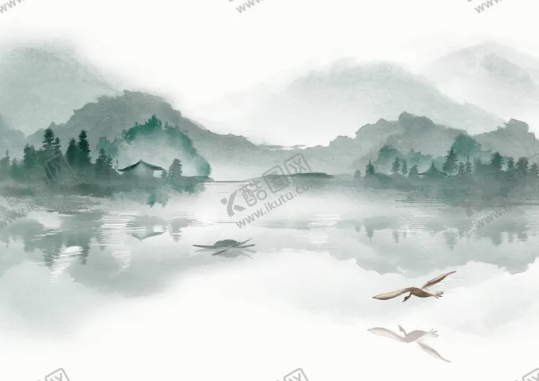 编号：33245206260402181152【酷图网】源文件下载-山水古风国风传统水墨背景素材