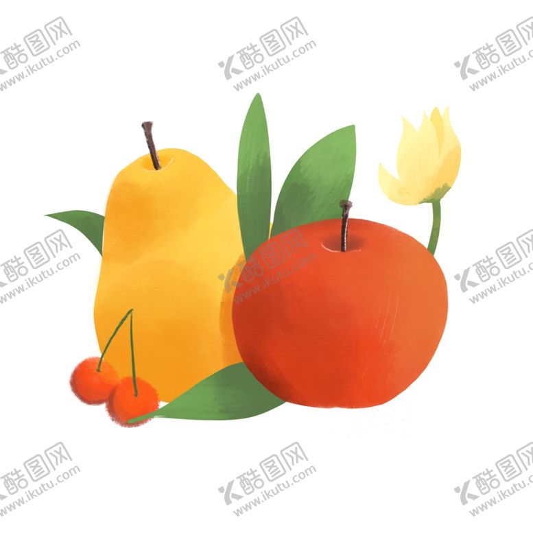 编号：15302706231603558320【酷图网】源文件下载-手绘苹果卡通苹果