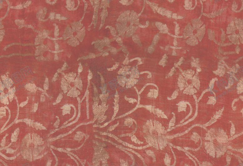 编号：53729604050713212382【酷图网】源文件下载-红色底金色花纹精美织物