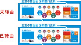 企业简介宣传展板公司文化长廊走廊展板精神展板