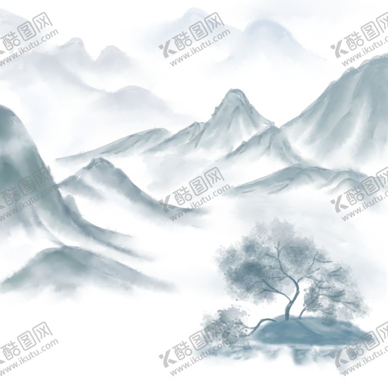 编号：69500704191117092968【酷图网】源文件下载-水墨山水中国风png