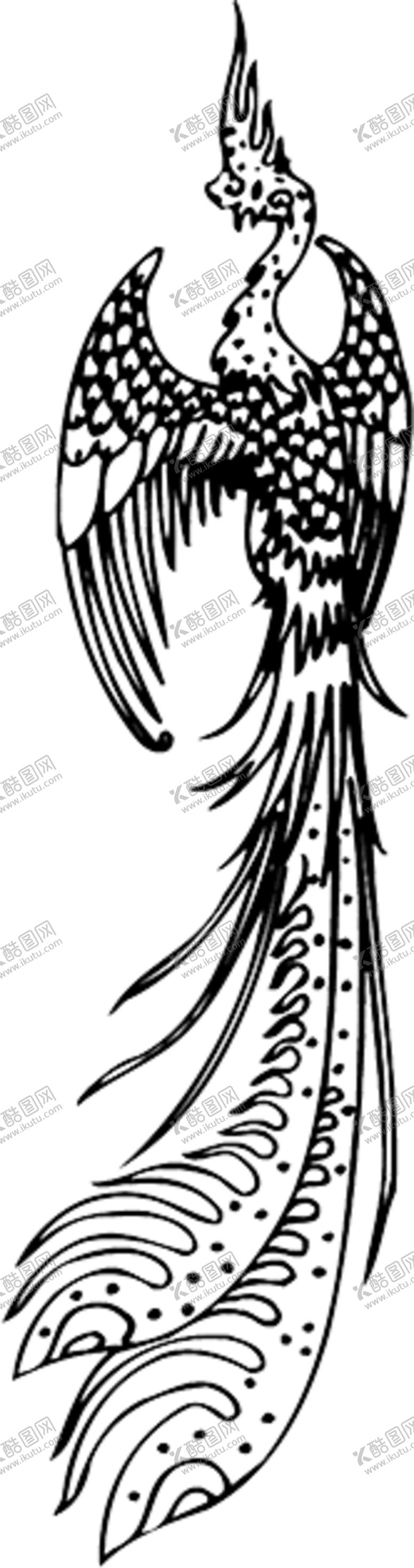 编号：46712705010425131302【酷图网】源文件下载-手绘水彩凤凰
