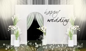 婚礼效果图简约定制浪漫背景主题