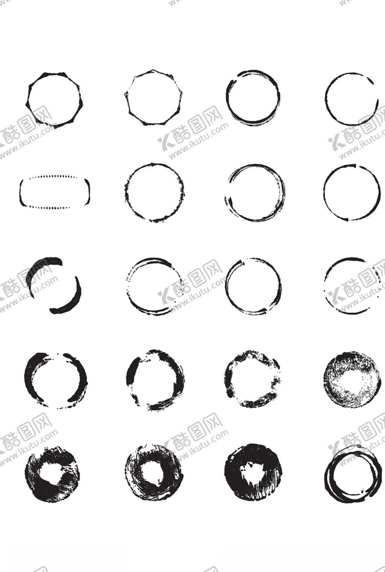 编号：40715709181021273385【酷图网】源文件下载-手绘水墨元素