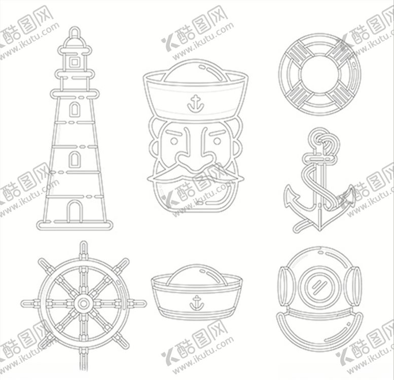 编号：94485407080149191664【酷图网】源文件下载-北欧装饰卡通图案船锚游泳圈