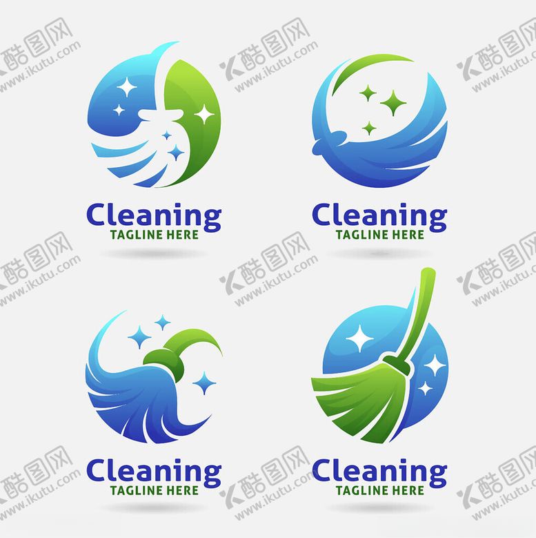 编号：26832210300636332657【酷图网】源文件下载-清洁服务标志设计示例