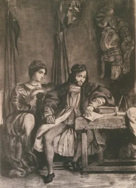 德拉克洛瓦素描绘画