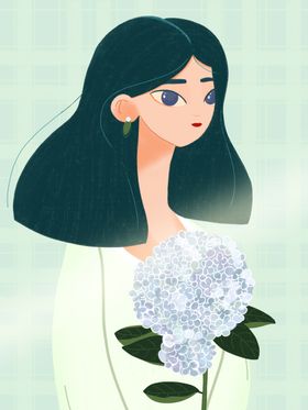 插画素材植物植物背景图卡通设计