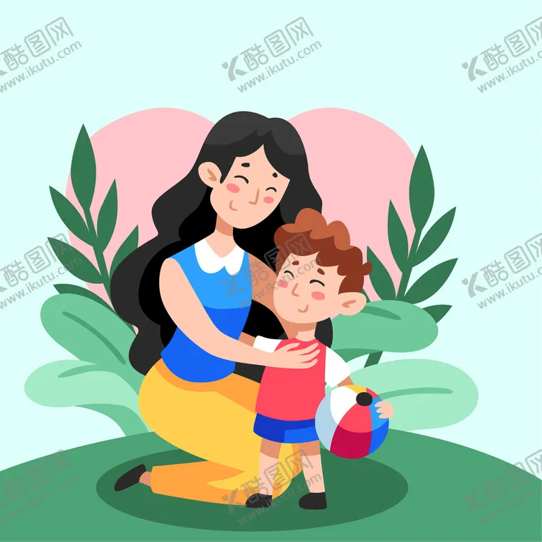 编号：10629709151945051257【酷图网】源文件下载-母亲节节日亲子