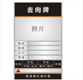 公司去向牌