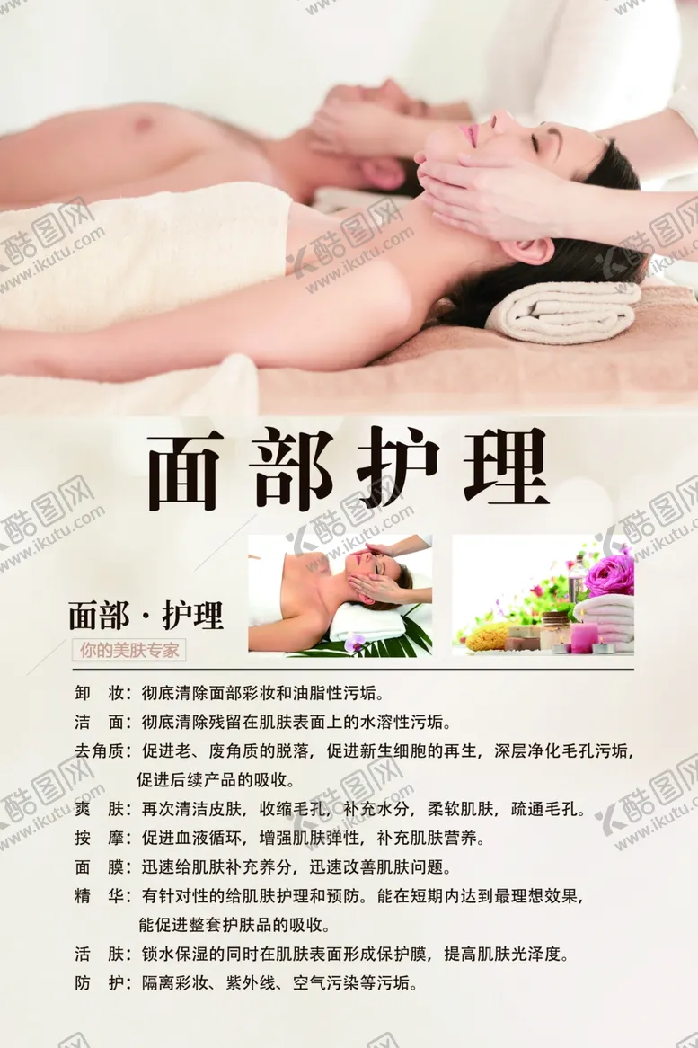 编号：12144405091647459382【酷图网】源文件下载-面部护理海报