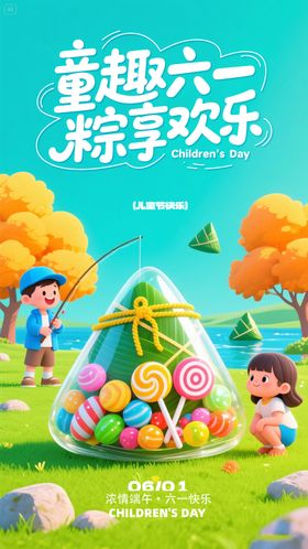 口腔端午节儿童节双节节日海报