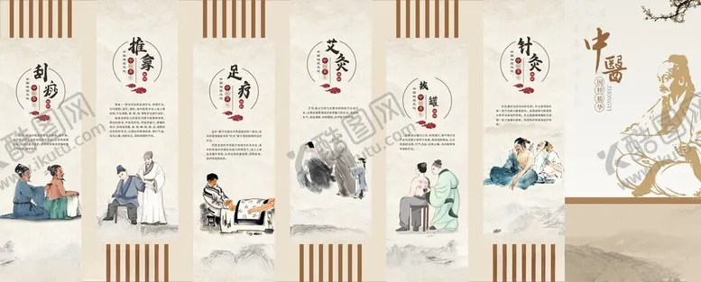 编号：40949602282235046058【酷图网】源文件下载-中医诊疗文化墙