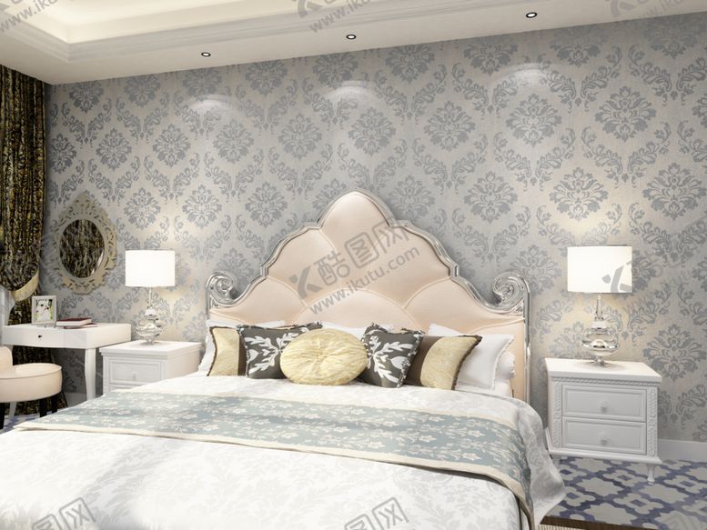 编号：73302012192106154441【酷图网】源文件下载-现代简约风温馨卧室场景