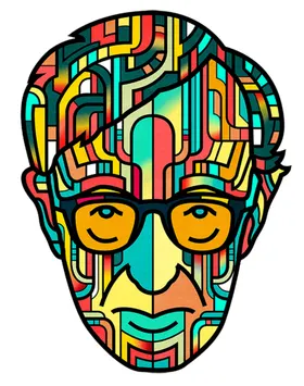 插画人物平面几何扁平风