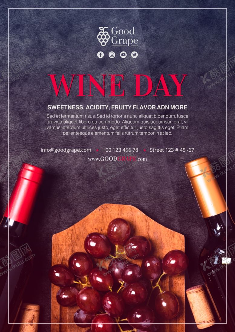 编号：34901109201615497905【酷图网】源文件下载-葡萄海报