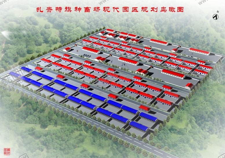 编号：25408109210454086213【酷图网】源文件下载-种蓄场鸟瞰图