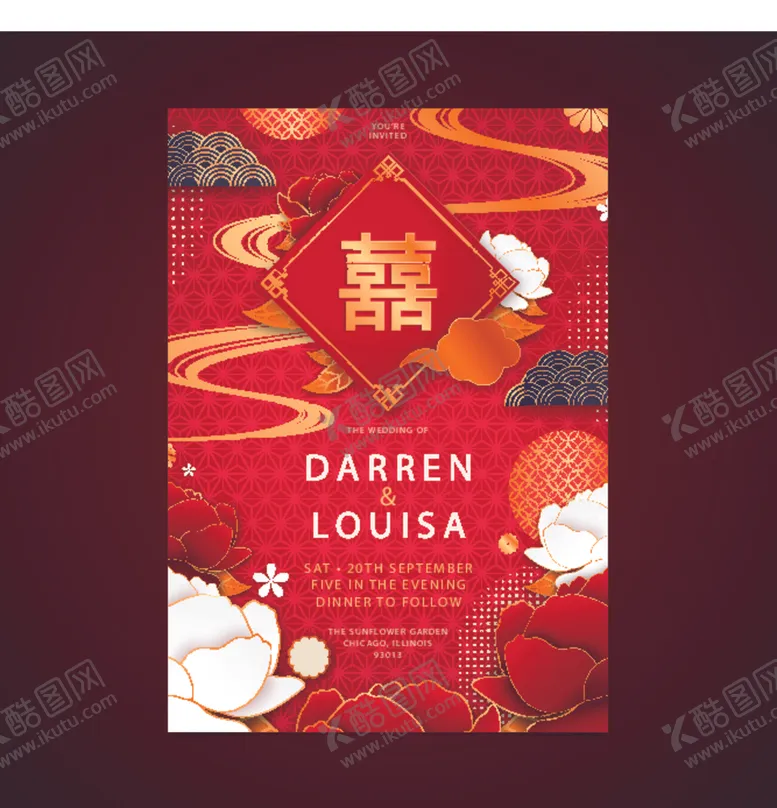 编号：12707904290628096095【酷图网】源文件下载-婚礼结婚请柬邀请函