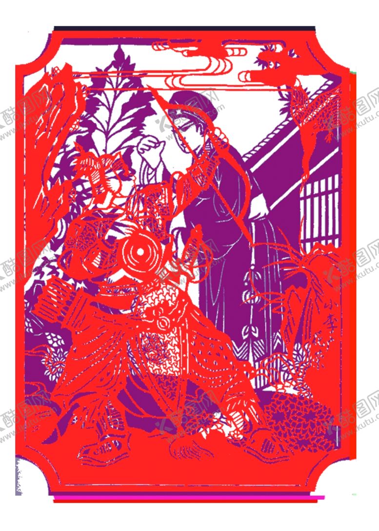 编号：12553310050922099144【酷图网】源文件下载-水浒108将剪纸前36将