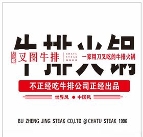 叉图牛排火锅海报