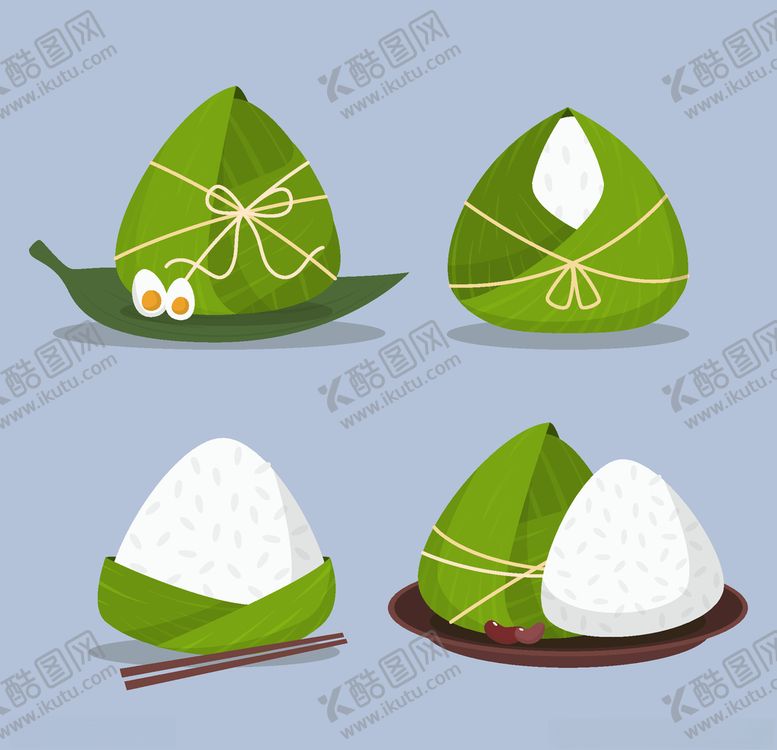 矢量端午粽子可爱活动海报浓情节DM
