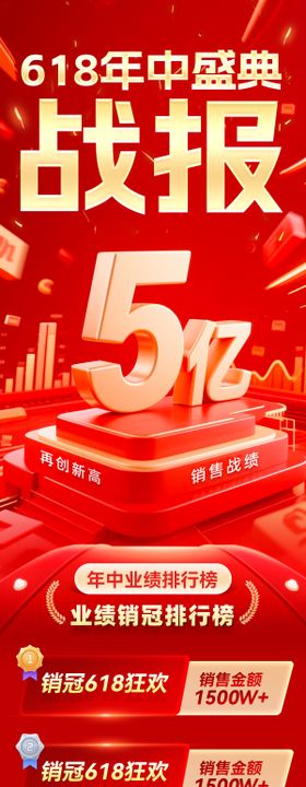 喜报战报排行榜销售销冠业绩榜单海报