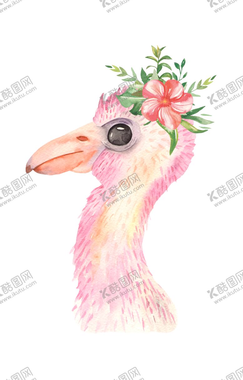 编号：41690406251551179205【酷图网】源文件下载-水彩卡通动物插画