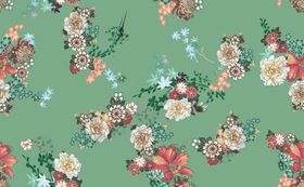 数码印花手绘手绘花花朵