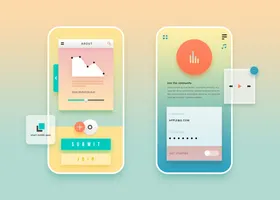 扁平插画小清新风格app页面(3)